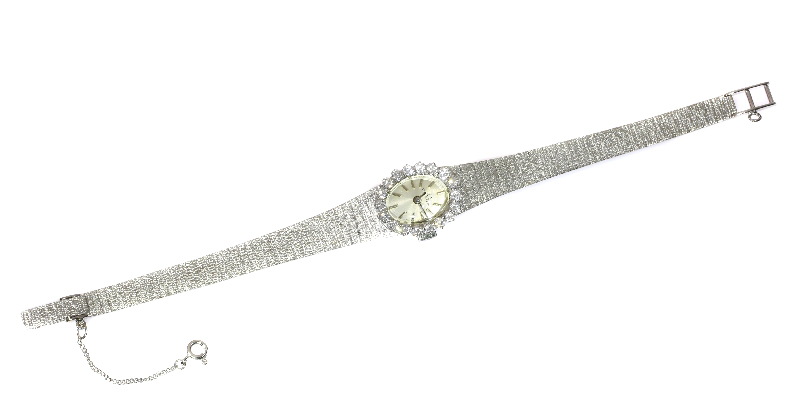 Omega white gold hotsell and diamond ladies watch